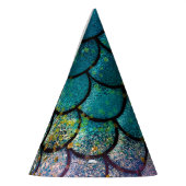 Glam Mermaid Fish Scales Blauwgroen Paars Gold Spa Feesthoedjes (Links)
