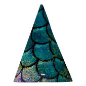 Glam Mermaid Fish Scales Blauwgroen Paars Gold Spa Feesthoedjes (Rechts)