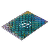 Glam Mermaid Fish Scales Blauwgroen Paars Gold Spa Notitieboek (Linkerzijde)