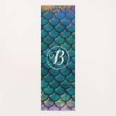 Glam Mermaid Fish Scales Blauwgroen Paars Gold Spa Yogamat (Voorkant)