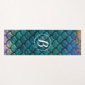 Glam Mermaid Fish Scales Blauwgroen Paars Gold Spa Yogamat (Voorkant (horizontaal))
