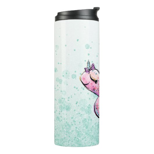 *~* Glam Mermaid Glitter Zee Thermosbeker (Gedraaid links)