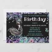 *~* Glam Mermaid Luxe 21 onder Zee Birthday Kaart (Achterkant)