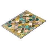 Glam Mermaid Scales Multicolor Zee Monogram Notitieboek (Linkerzijde)