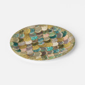 Glam Mermaid Scales Verjaardagsfeest Papieren Bordje (Gekanteld)