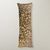 Glam met bruin glitter 1 faux glitter lichaamskussen (Achterkant (Verticaal))