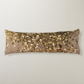 Glam met bruin glitter 1 faux glitter lichaamskussen (Voorkant)