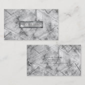 Glam met grijze en witte kleur Chic Elegant Style Visitekaartje (Voorkant / Achterkant)