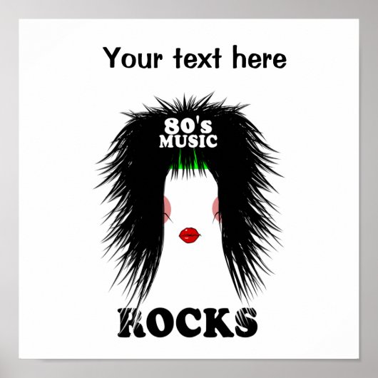 Glam metal Eighties muziekrocken Poster (Voorkant)