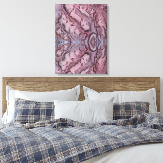 Glam Metal II Stretched Canvas Print (Insitu (Slaapkamer))