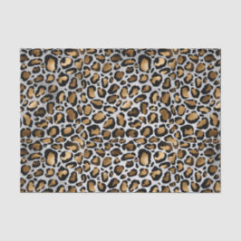 Glam Metallic Large Leopard Print Tissuepapier