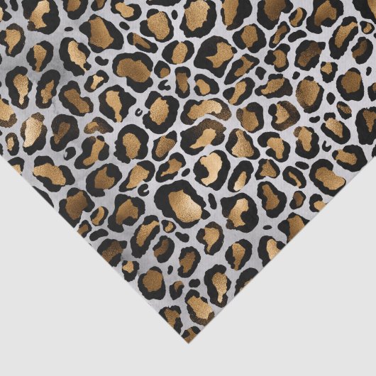 Glam Metallic Large Leopard Print Tissuepapier (Detail)