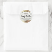 Glam Metallic Paint Goud Marmer Body Butter Labels (Tas)