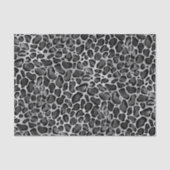 Glam Metallic Silver Large Leopard Print Tissuepapier (Voorkant)