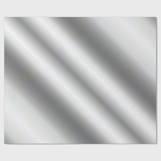 Glam Metallic Silver Look Gifting Sjabloon Custom Cadeaupapier (Vlak)