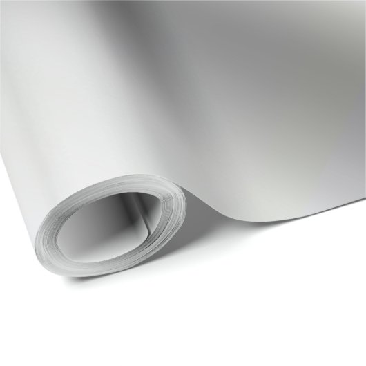 Glam Metallic Silver Look Gifting Sjabloon Custom Cadeaupapier (Rol Hoek)