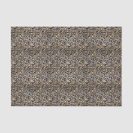 Glam Metallic Small Leopard Print Tissuepapier (Voorkant)