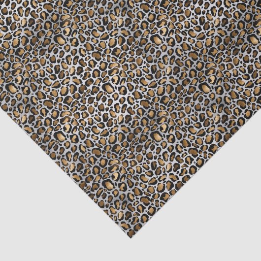 Glam Metallic Small Leopard Print Tissuepapier (Detail)