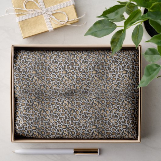 Glam Metallic Small Leopard Print Tissuepapier (Geschenk)
