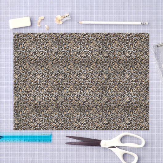 Glam Metallic Small Leopard Print Tissuepapier (Craft)