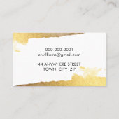 GLAM MINIMALIST gouden roze aquarel lippenstift Visitekaartje (Achterkant)