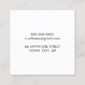 GLAM MINIMALIST luxe gouden roze aquarel kus Vierkante Visitekaartje (Achterkant)