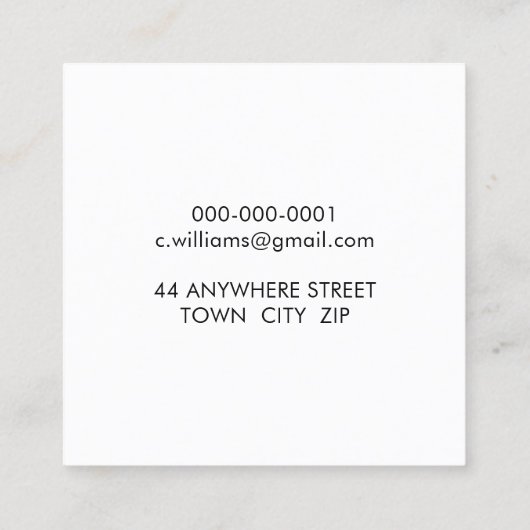 GLAM MINIMALIST luxe gouden roze aquarel kus Vierkante Visitekaartje (Achterkant)