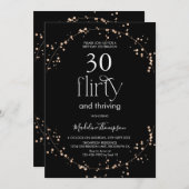 Glam minimalistische zwarte goudglitter - geboorte kaart (Voorkant / Achterkant)