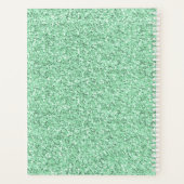 Glam Mint Green Glitter Personalized 2023 Planner (Achterkant)
