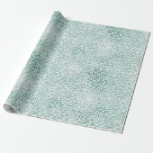 Glam Mint Witte Luipaard Print Cadeaupapier (Uitgerold)
