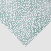 Glam Mint Witte Luipaard Print Tissuepapier (Detail)