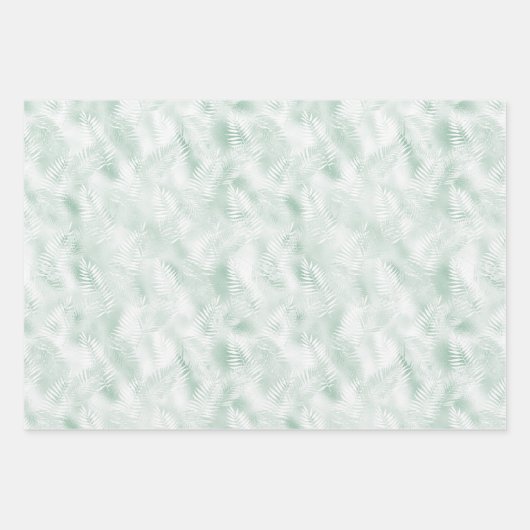 Glam Mint Zebra Print Inpakpapier Vel (Voorkant 2)