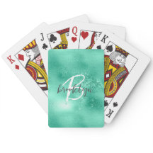 Glam Mintgroene Trendy Script Monogram