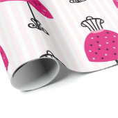 Glam Mode Diva Birthday Party Cadeaupapier (Rol Hoek)