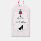 Glam Mode Diva Birthday Party Guest Favor Cadeaulabel (Voorkant)