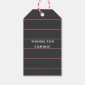 Glam Mode Diva Birthday Party Guest Favor Cadeaulabel (Achterkant)