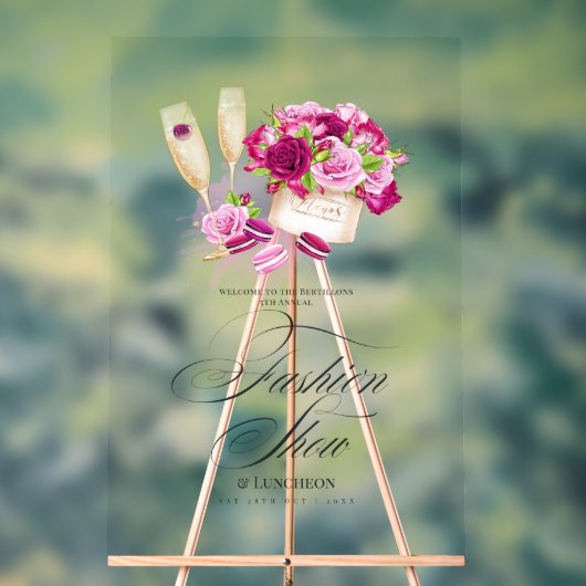 Glam mode show begrroeting acryl bord (Neutraal)