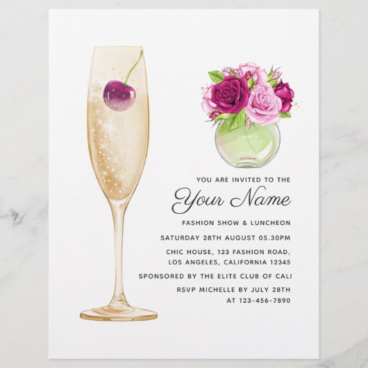 Glam mode show flyer (Voorkant)
