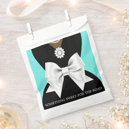 Glam Modern Aqua Blauwgroen Ethic Tiffany Baby sho Bedankzakje (Geknipt)