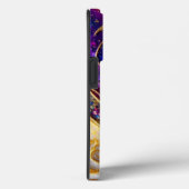 Glam Modern Aqua & Paars Glitter Monogram Case-Mate iPhone Case (Achterkant / Rechts)