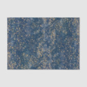 Glam Modern Blue & Gold Splatter Tissuepapier (Voorkant)
