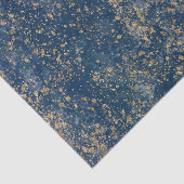 Glam Modern Blue & Gold Splatter Tissuepapier (Detail)