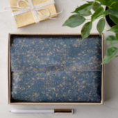Glam Modern Blue & Gold Splatter Tissuepapier (Geschenk)