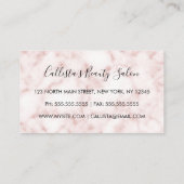 Glam Modern Chic Roos Goud Glitter Marmer Korting Klantenkaartje (Achterkant)