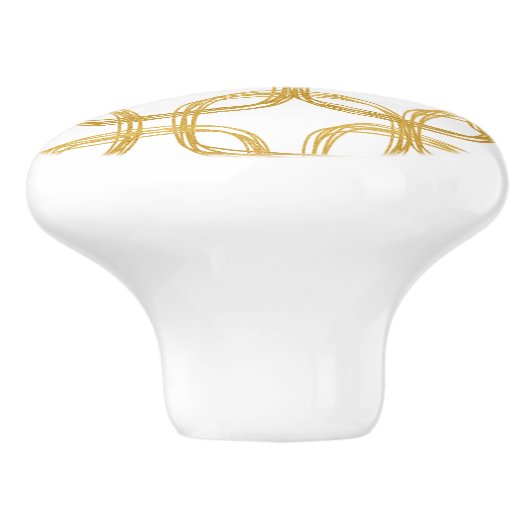Glam Modern gouden Folie Keramische Knop (Zijkant)
