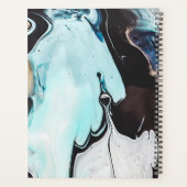 Glam Modern Ink Swirls met Black Square Planner (Achterkant)