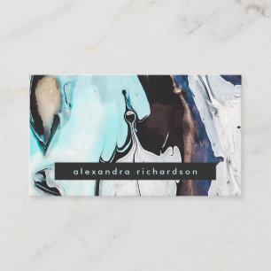 Glam Modern Ink Swirls Visitekaartje