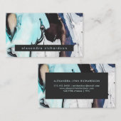 Glam Modern Ink Swirls Visitekaartje (Voorkant / Achterkant)