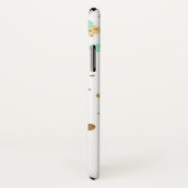 Glam Modern Mint Gold Glitter Confetti Script Naam Case-Mate iPhone Case (Achterkant / rechts)