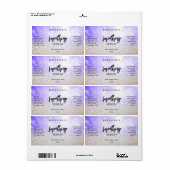Glam Modern Silver Glitter Blue Face Serum Labels (Full Sheet)